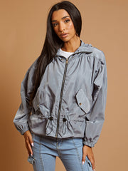 High Neck Hooded Festival Jacket