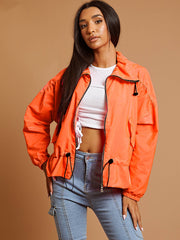 High Neck Hooded Festival Jacket