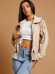 High Neck Hooded Festival Jacket