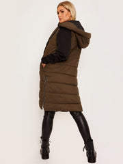 Longline Padded Hooded Gilet