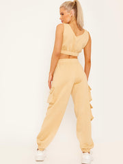 Fleeced Crop Top & Cargo Jogger Co-ord