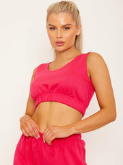 Fleeced Crop Top & Cargo Jogger Co-ord