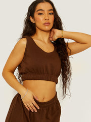 Fleeced Crop Top & Cargo Jogger Co-ord