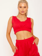 Fleeced Crop Top & Cargo Jogger Co-ord