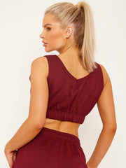 Fleeced Crop Top & Cargo Jogger Co-ord