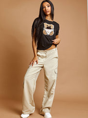 Sequin Teddy Applique T-Shirt