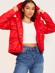 Hooded Dual Pocket Puffer Jacket