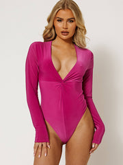 Twist Front Slinky Bodysuit