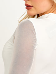 Mesh Insert Slinky Bodysuit