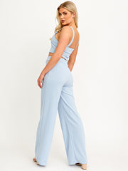 Chain Detail Crop Top & Trouser Co-ord