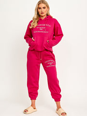 Embroidered California Hooded Fleece Co-ord