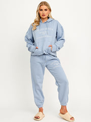 Embroidered California Hooded Fleece Co-ord
