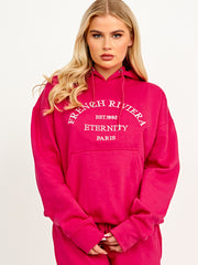 Embroidered French Riviera Hooded Fleece Co-ord