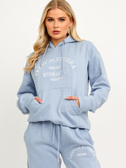 Embroidered French Riviera Hooded Fleece Co-ord