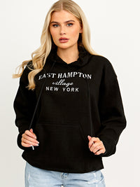 Sticked East Hampton Hoodie - Black