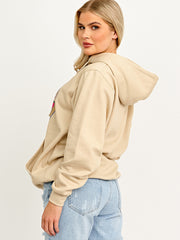 Peace Love Graphic Print Hoodie