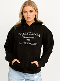 Sticked California Hoodie - Black