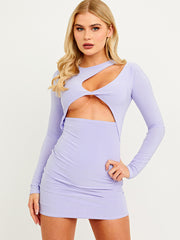 Schneiden Sie das Kleid von Twist Front Slinky Bodycon aus