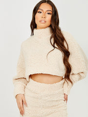 Teddy Crop Top & Hosen-Co-ordte