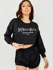 Ye Saint Love Crop Top & Shorts Co-ord
