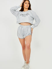 Ye Saint Love Crop Top & Shorts Co-ord