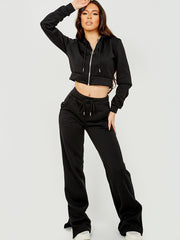Co-out van de codeed top & split-broek fleece coöperatie