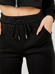 Co-out van de codeed top & split-broek fleece coöperatie