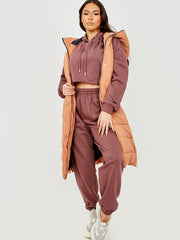 Longline Padded Hooded Gilet