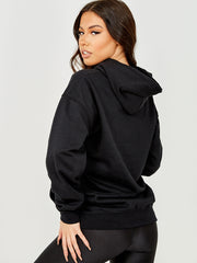 Sudadera con capucha gráfica de mariposa corazón