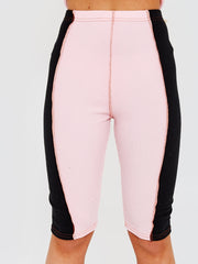 Colour Block Stitch Detail Top & Shorts Co-ord