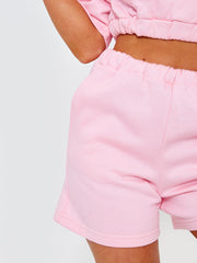 Cropped Hoodie & Shorts Fleece Co-ord