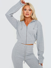 Ribbed Zip Up Hoodie & Trouser Co-ord