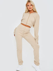 Ribbed Zip Up Hoodie & Trouser Co-ord