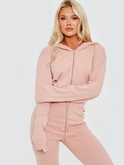 Ribbed Zip Up Hoodie & Trouser Co-ord