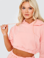 Cropped Hoodie & Shorts Fleece Co-ord