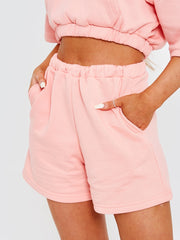 Cropped Hoodie & Shorts Fleece Co-ord