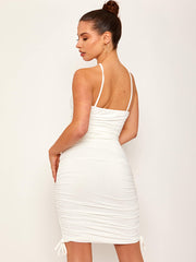 Hecknischschnitt Criss Cross Ruched Kleid