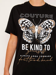 Couture Butterfly Graphic Printed T-Shirt