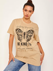 Couture Butterfly Graphic Printed T-Shirt