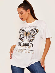 Couture Butterfly Graphic Printed T-Shirt