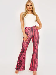 Nuevos pantalones con broches estampados con estallido de mármol