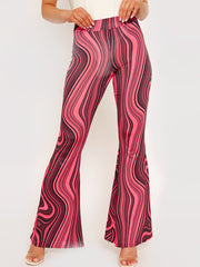 Nuevos pantalones con broches estampados con estallido de mármol