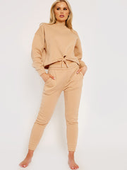 Oversized Drawstring Sweatshirt & Jogger Fleeced Co-ord
