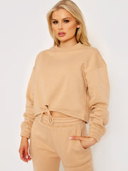 Oversized Drawstring Sweatshirt & Jogger Fleeced Co-ord