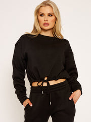 Oversized Drawstring Sweatshirt & Jogger Fleeced Co-ord