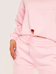 Oversized Drawstring Sweatshirt & Jogger Fleeced Co-ord