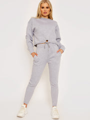 Oversized Drawstring Sweatshirt & Jogger Fleeced Co-ord