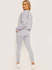 Oversized Drawstring Sweatshirt & Jogger Fleeced Co-ord