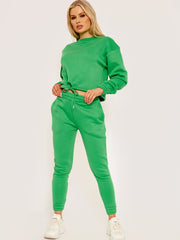 Oversized Drawstring Sweatshirt & Jogger Fleeced Co-ord