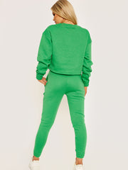 Oversized Drawstring Sweatshirt & Jogger Fleeced Co-ord